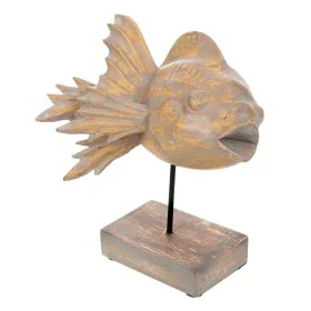 Decorative Figure Alexandra House Living Grey Dark brown Wood Iron Fish 31 x 24 x 30 cm by Alexandra House Living, Collectabl...