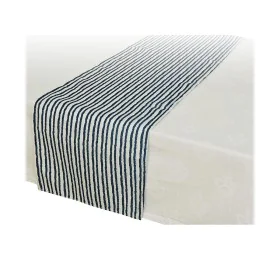 Table Runner Decoris Navy Blue/White Textile (32 x 150 cm) by Decoris, Table Runners - Ref: S7907759, Price: 6,62 €, Discount: %