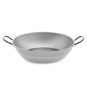 Deep Pan with Handles Vaello 450 Polished Steel Chromed (Ø 50 cm) by Vaello, Frying Pans - Ref: S7908265, Price: 22,66 €, Dis...