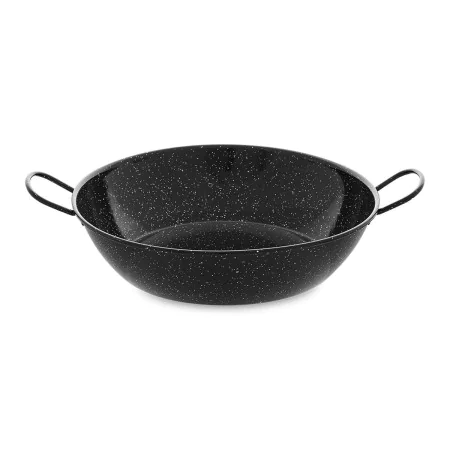 Deep Pan with Handles Vaello Black Enamelled Steel (Ø 34 cm) by Vaello, Frying Pans - Ref: S7908267, Price: 12,52 €, Discount: %