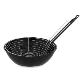 Frying pan with basket Vaello Black Enamelled Steel (Ø 26 cm) by Vaello, Frying Pans - Ref: S7908271, Price: 15,44 €, Discoun...