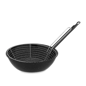 Frying pan with basket Vaello Black Enamelled Steel (Ø 28 cm) by Vaello, Frying Pans - Ref: S7908272, Price: 18,14 €, Discoun...