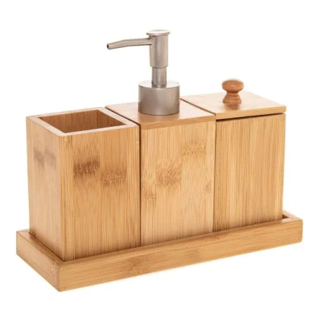 Bath Set 5five Natureo Natural Bamboo (22 x 8.8 x 18 cm) by 5five, Bathroom Accessory Sets - Ref: S7908399, Price: 17,61 €, D...