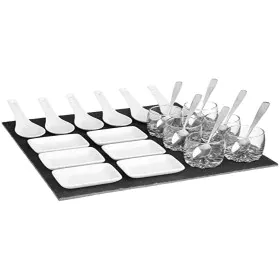 Set de Aperitivo Secret de Gourmet Negro Pizarra (30 x 30 cm) de Secret de Gourmet, Platos y fuentes - Ref: S7908428, Precio:...