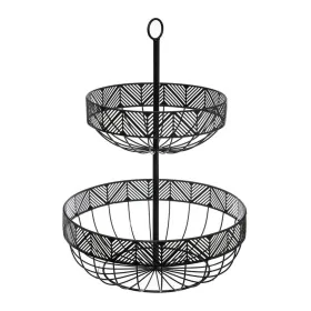 Fruit Bowl 5five Black Metal 30 x 30 x 42 cm by 5five, Plates and dishes - Ref: S7908432, Price: 20,62 €, Discount: %