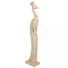 Decorative Figure Alexandra House Living Jute Wood Glass Peacock 106 x 15 x 22 cm by Alexandra House Living, Collectables - R...