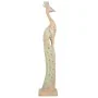 Statua Decorativa Alexandra House Living Juta Legno Vetro Pavone 106 x 15 x 22 cm di Alexandra House Living, Oggetti da colle...