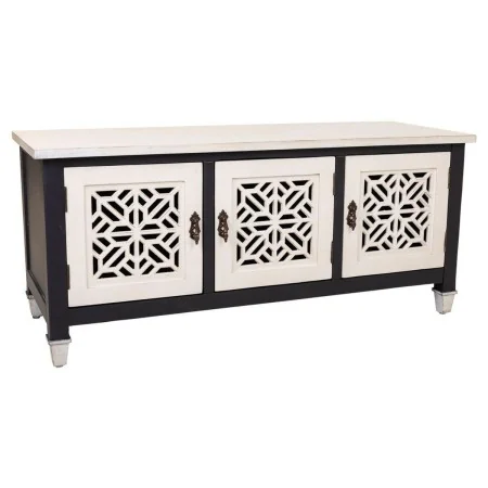 Mobile Aggiuntivo Alexandra House Living Bianco Nero Legno di abete Legno MDF 40 x 46 x 105 cm di Alexandra House Living, Tav...