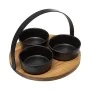 Ensemble à apértif Secret de Gourmet Noir Grès 4 Pièces (Ø 21 cm) de Secret de Gourmet, Plats et plateaux - Réf : S7909910, P...