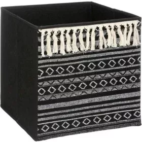 Decorative basket Five Etnic With tassles 31 x 31 x 31 cm Black Polyester Plastic by Five, Boxes - Ref: S7909936, Price: 7,32...