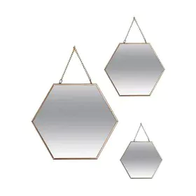 Mirror Set Atmosphera Hexagonal Golden Metal (3 Pieces) by Atmosphera, Wall-Mounted Mirrors - Ref: S7910237, Price: 22,06 €, ...