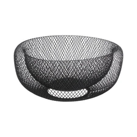 Fruit Bowl 5five Noir Kitchen Black Metal 27 cm Ø 27 cm by 5five, Bowls and large cups - Ref: S7910317, Price: 13,60 €, Disco...