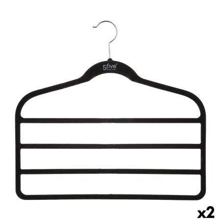 Hangers 5five ABS Trousers Black Nylon 2 Units (44,8 x 41,5 cm) by 5five, Hangers - Ref: S7910518, Price: 6,95 €, Discount: %