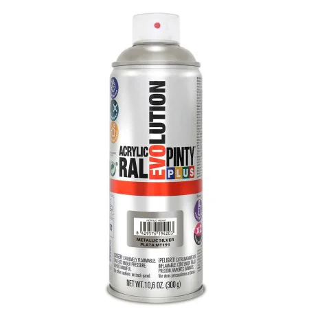 Pintura en spray Pintyplus Evolution MT191 Metalizado 400 ml Plateado de Pintyplus, Sprays de pintura - Ref: S7910551, Precio...