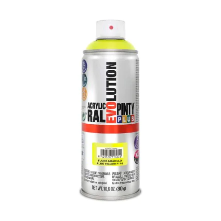 Peinture en spray Pintyplus Evolution F146 400 ml Fluorescent Jaune de Pintyplus, Peintures à pulvériser - Réf : S7910553, Pr...