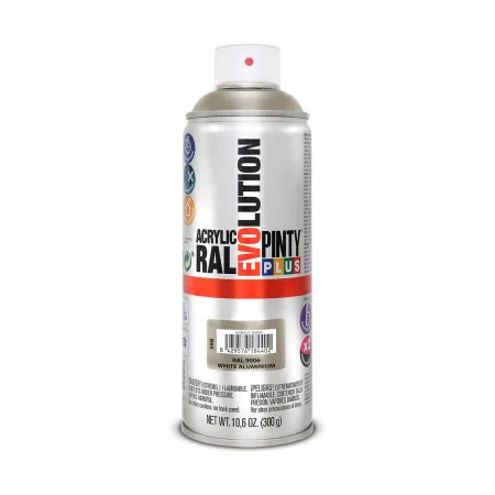 Peinture en spray Pintyplus Evolution RAL 9006 400 ml White Aluminium de Pintyplus, Peintures à pulvériser - Réf : S7910575, ...