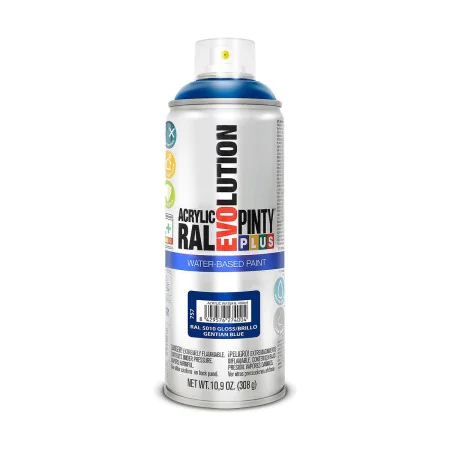 Peinture en spray Pintyplus Evolution RAL 5010 Base d'eau Gentian Blue 400 ml de Pintyplus, Peintures à pulvériser - Réf : S7...