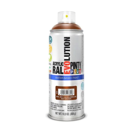 Spray paint Pintyplus Evolution RAL 8011 Water based Nut Brown 400 ml by Pintyplus, Spray Paint - Ref: S7910640, Price: 8,65 ...