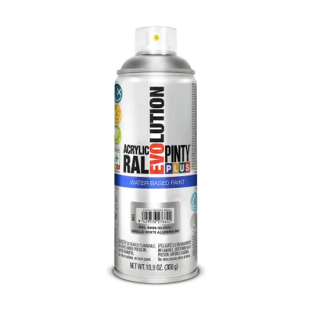 Spray paint Pintyplus Evolution RAL 9006 Water based White Aluminium 400 ml by Pintyplus, Spray Paint - Ref: S7910643, Price:...