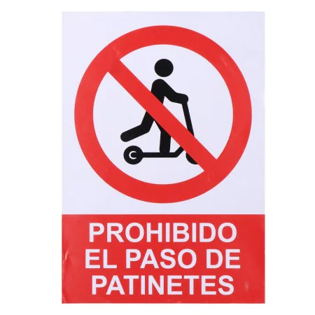 Placa Normaluz Prohibido acceder con patinete Etiqueta (21 x 30 cm) de Normaluz, Sinais de segurança - Ref: S7910853, Preço: ...