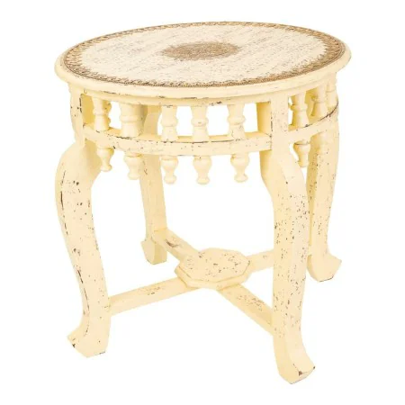 Centre Table Alexandra House Living Ivory Brass Mango wood MDF Wood 45 x 52 x 45 cm by Alexandra House Living, Tables - Ref: ...