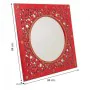 Miroir mural Alexandra House Living Rouge verre Laiton Bois MDF 1 x 84 x 84 cm de Alexandra House Living, Miroirs muraux - Ré...