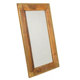 Wall mirror Alexandra House Living Brown Brass Mango wood MDF Wood 1 x 88 x 49 cm by Alexandra House Living, Wall-Mounted Mir...