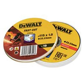 Disco de corte Dewalt Fast Cut dt3506-qz 10 Unidades 115 x 1 x 22,23 mm de Dewalt, Rodas e discos abrasivos - Ref: S7911692, ...