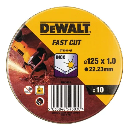 Disque de coupe Dewalt Fast Cut dt3507-qz 10 Unités 115 x 1 x 22,23 mm de Dewalt, Roues et disques abrasifs - Réf : S7911693,...