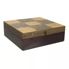 Caja-Joyero Alexandra House Living Marrón oscuro Latón Madera de mango Madera MDF 20 x 7 x 20 cm de Alexandra House Living, C...