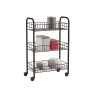 Kitchen Trolley Metaltex Siena Black 3 Shelves Cable (63 x 41 x 23 cm) by Metaltex, Serving Trolleys - Ref: S7911855, Price: ...