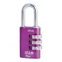 Combination padlock IFAM Combi30 Violet Aluminium Chrome-plated steel (3 cm) by IFAM, Combination Padlocks - Ref: S7912181, P...