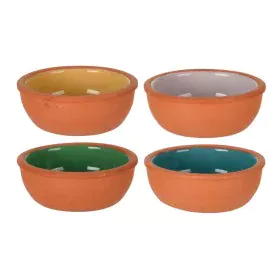 Set of bowls Excellent Houseware Baked clay Aperitif Terracotta 4 Pieces 150 ml Ø 10,4 x 4,2 cm by Excellent Houseware, Bowls...