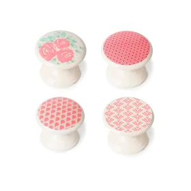 Doorknob Rei m4 Circular Pink Metal 4 Units (Ø 33 x 27 mm) by Rei, Knobs - Ref: S7912538, Price: 16,63 €, Discount: %