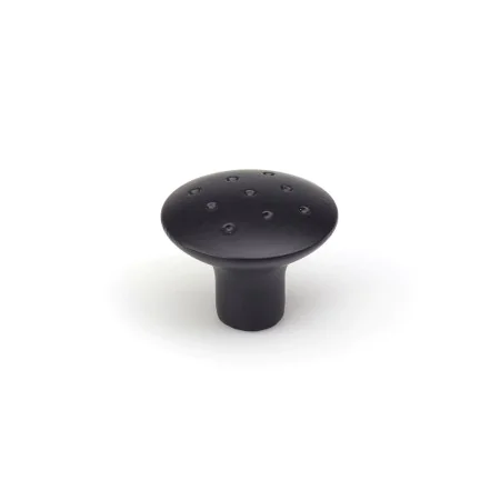 Pommeau Rei e774g Rond Mat Noir Métal 2 Unités (Ø 35 x 29 mm) de Rei, Boutons de portes - Réf : S7912539, Prix : 6,98 €, Remi...