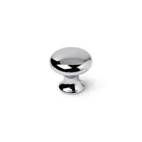 Pommeau Rei Métal Chrome Ø 25 x 24 mm Finition brillant 4 Pièces de Rei, Boutons de portes - Réf : S7912559, Prix : 11,56 €, ...