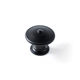 Doorknob Rei 3121 Circular Matt Black Metal 4 Units (Ø 30 x 24 mm) by Rei, Knobs - Ref: S7912568, Price: 9,83 €, Discount: %