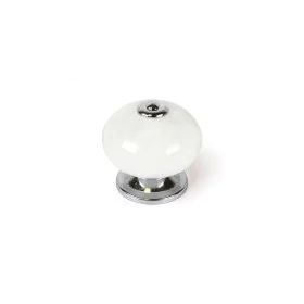 Pommeau Rei e517 Rond Porcelaine Métal Blanc 4 Unités (Ø 40 x 36 mm) de Rei, Boutons de portes - Réf : S7912580, Prix : 11,95...