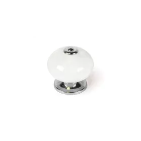 Doorknob Rei e517 Circular Porcelain Metal White 4 Units (Ø 40 x 36 mm) by Rei, Knobs - Ref: S7912580, Price: 11,95 €, Discou...