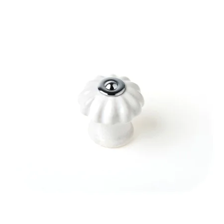 Pommeau Rei e524 Rond Porcelaine Métal Blanc 4 Unités (Ø 28 x 27 mm) de Rei, Boutons de portes - Réf : S7912581, Prix : 10,51...