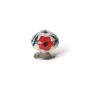 Pommeau Rei e500 Rond Rouge Fleur Porcelaine Métal 4 Unités (Ø 40 x 36 mm) de Rei, Boutons de portes - Réf : S7912586, Prix :...