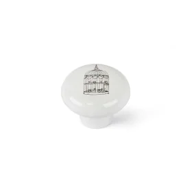 Pommeau Rei e815 Rond Blanc Porcelaine Décoratif 4 Unités (Ø 40 x 31 mm) de Rei, Boutons de portes - Réf : S7912588, Prix : 1...