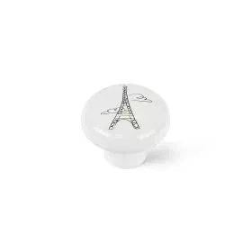 Pommeau Rei e816 Rond Blanc Porcelaine Illustré 4 Unités (Ø 40 x 31 mm) de Rei, Boutons de portes - Réf : S7912589, Prix : 17...