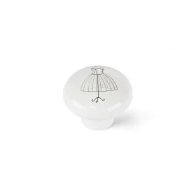 Doorknob Rei e817 Circular White Porcelain Illustrated 4 Units (Ø 40 x 32 mm) by Rei, Knobs - Ref: S7912590, Price: 17,00 €, ...