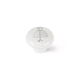 Doorknob Rei e817 Circular White Porcelain Illustrated 4 Units (Ø 40 x 32 mm) by Rei, Knobs - Ref: S7912590, Price: 17,00 €, ...