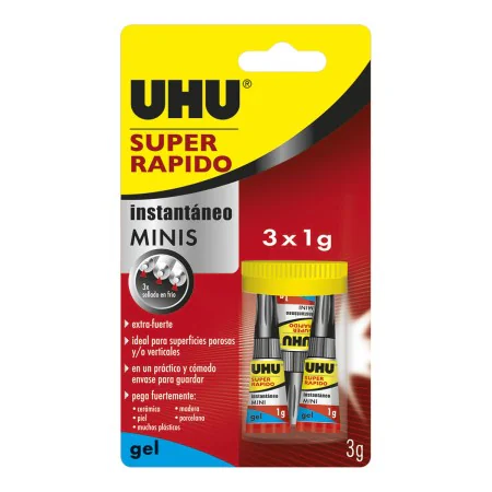 Cola Instantânea UHU 36527 Minis 3 Unidades (1 g) de UHU, Cola instantânea - Ref: S7912699, Preço: 4,72 €, Desconto: %