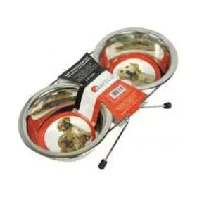 Dog Feeder Nayeco Stainless steel 2 x 750 ml by Nayeco, Bowls - Ref: S7913070, Price: 9,41 €, Discount: %