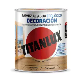 Water based varnish Titanlux m21100034 750 ml Colourless Satin finish by Titanlux, Varnish - Ref: S7913241, Price: 25,35 €, D...