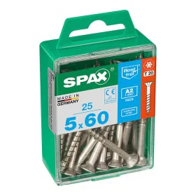 Boîte à vis SPAX 4197000500602 Vis à bois Tête plate (5 x 60 mm) (5,0 x 60 mm) de SPAX, Vis - Réf : S7913845, Prix : 9,96 €, ...