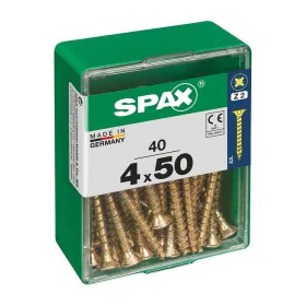 Caixa de parafusos SPAX Parafuso de madeira Cabeça plana (4 x 50 mm) (4,0 x 50 mm) de SPAX, Parafusos - Ref: S7913898, Preço:...